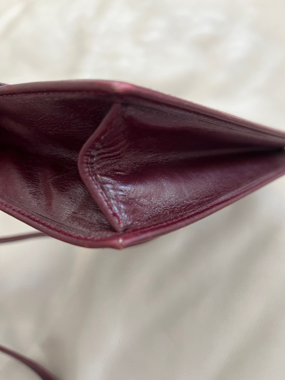 Celine Bordeaux Leather Crossbody Bag - Picture 8 of 15